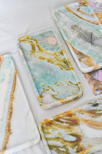 Luxury Green Blue Marble Tray Collection---Various Shape