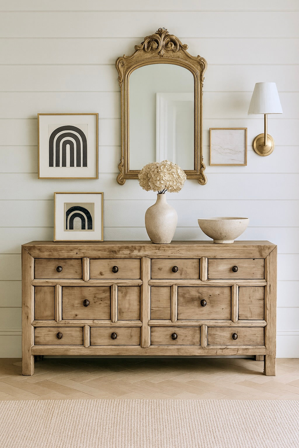 Vintage Chinese Grain Storage Cabinet Sideboard