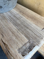 Taos Vintage Rustic Elm Wood Waterfall Console Table