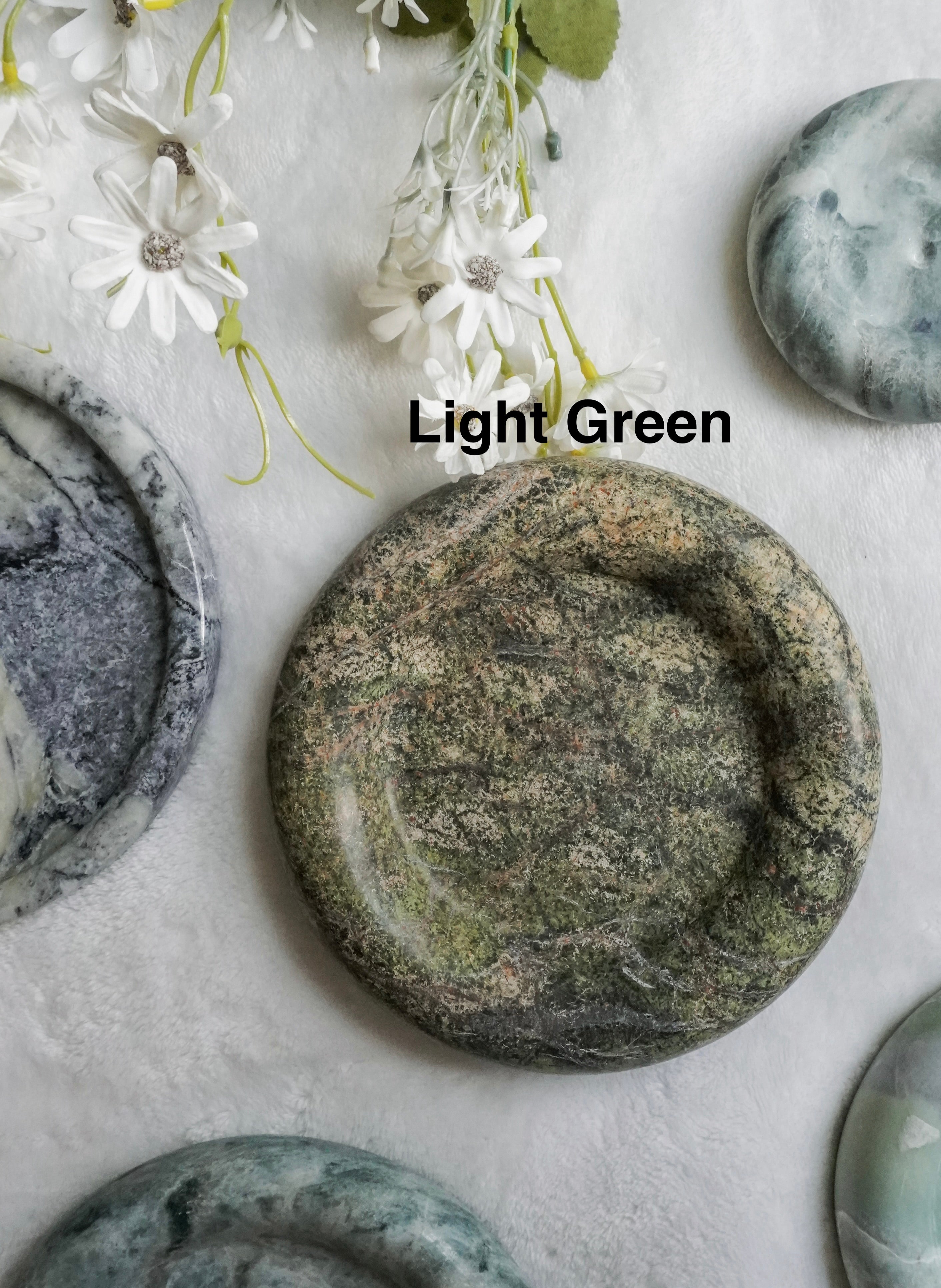 Round Marble Catchall Tray--Multiple Colors