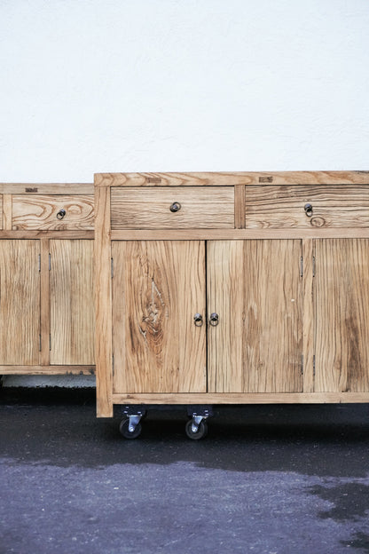 Rustic Vintage Cabinet Reclaimed Elm Wood --Two Sizes