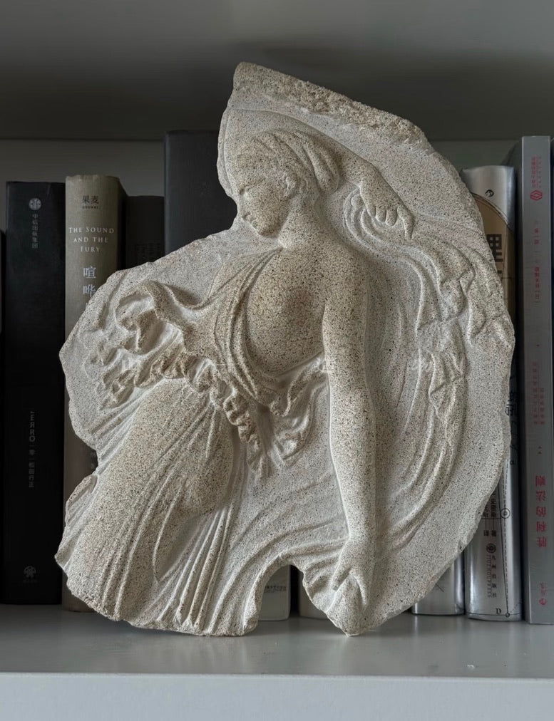 Greek Bacchante Sandstone Sculpture