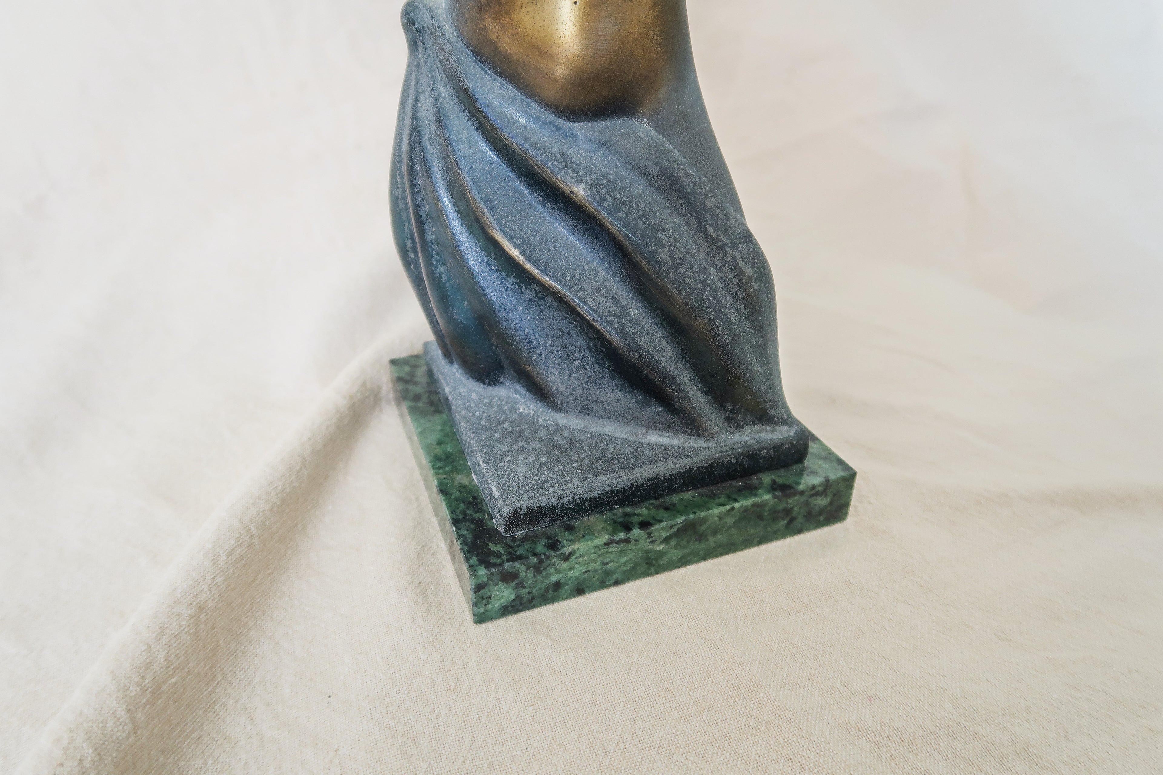Vintage Art Deco Woman Metal Sculpture