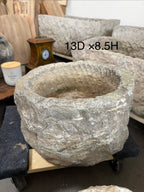 Vintage Stone Trough Planter -Round