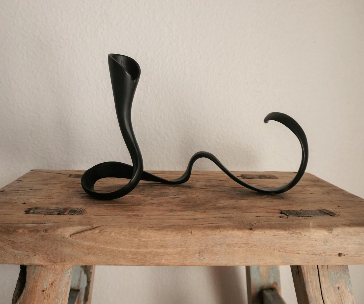 Wavy Iron Candle Holder