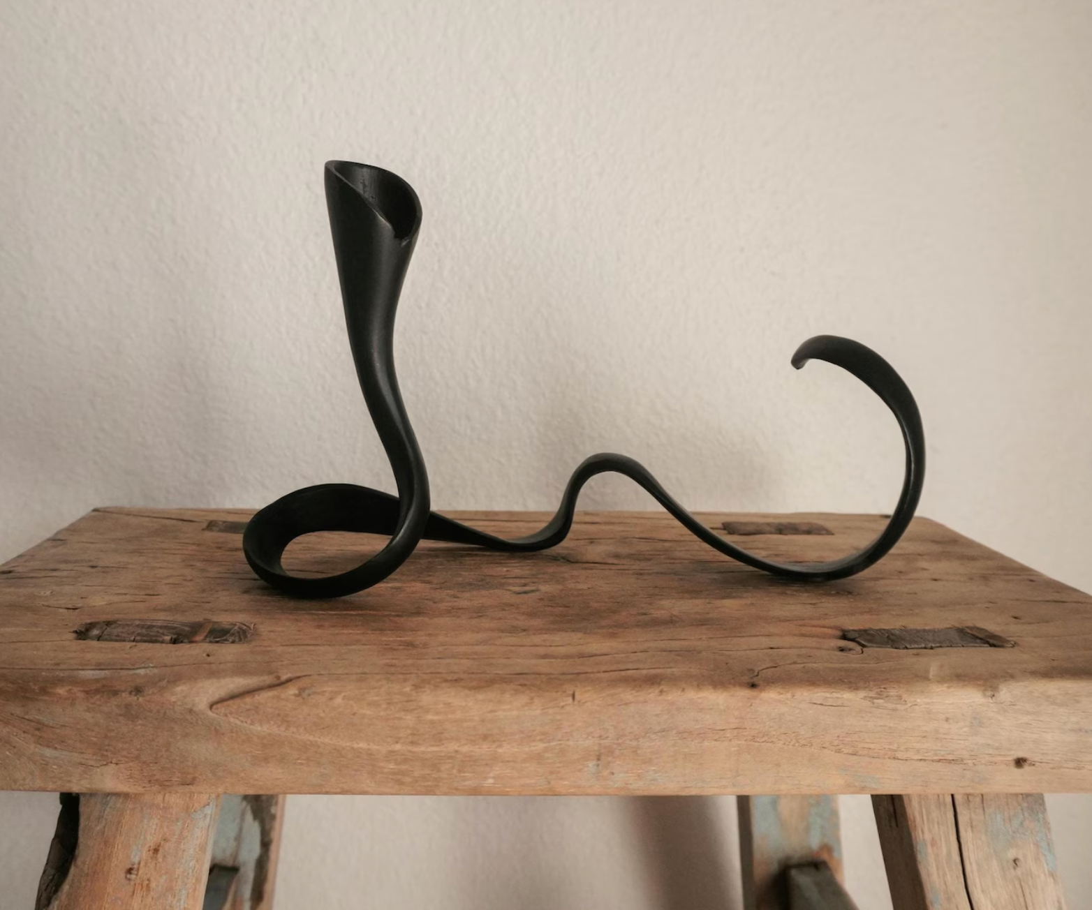 Wavy Iron Candle Holder