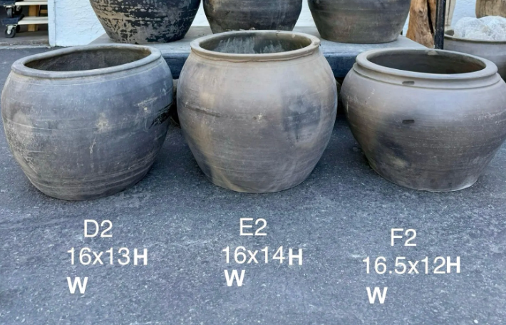 Yee Vintage Wabi-Sabi Rustic Ceramic Planter--Large