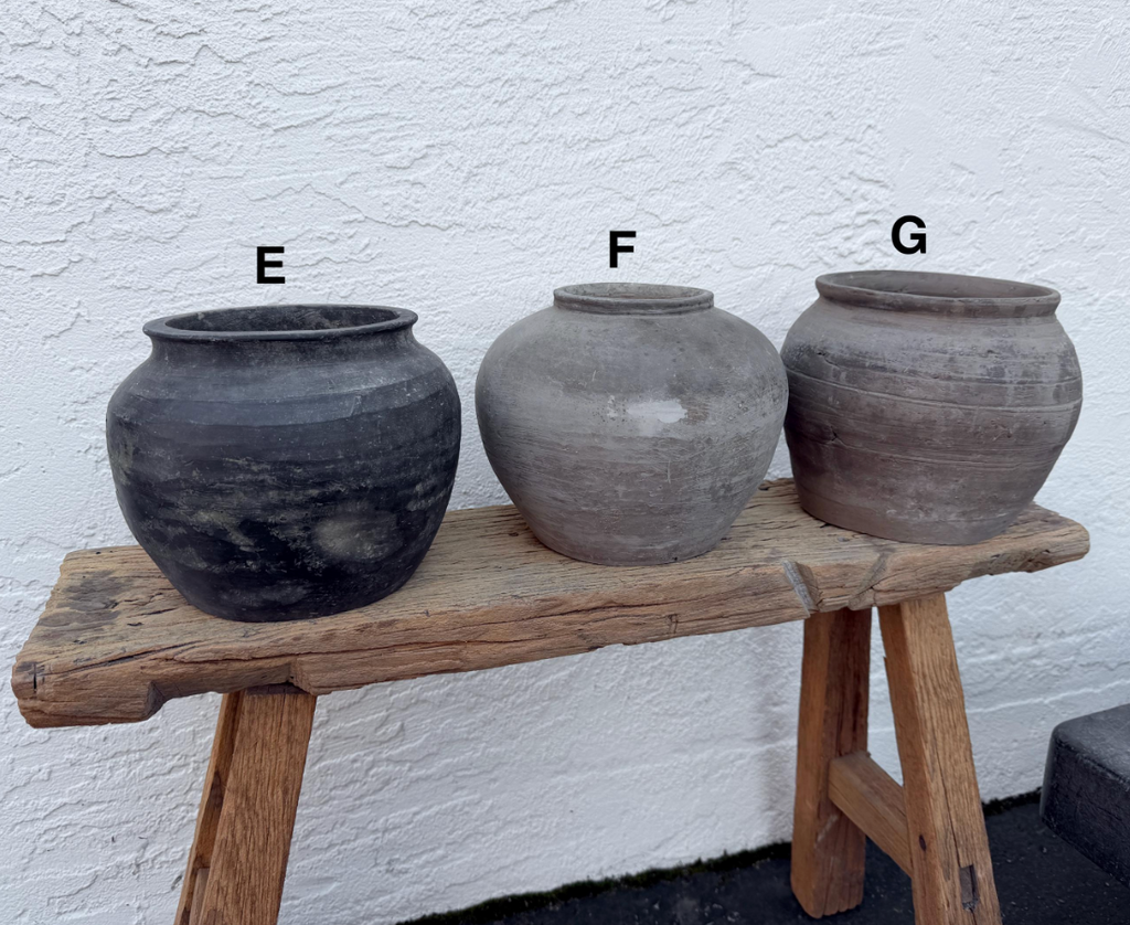 Vintage Rustic Clay Pot - Small Size