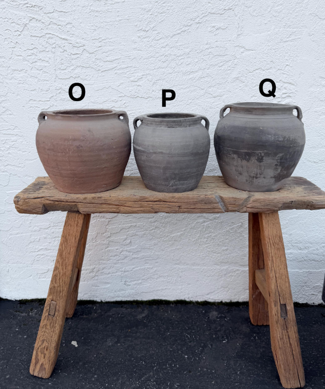 Vintage Rustic Clay Pot - Small Size