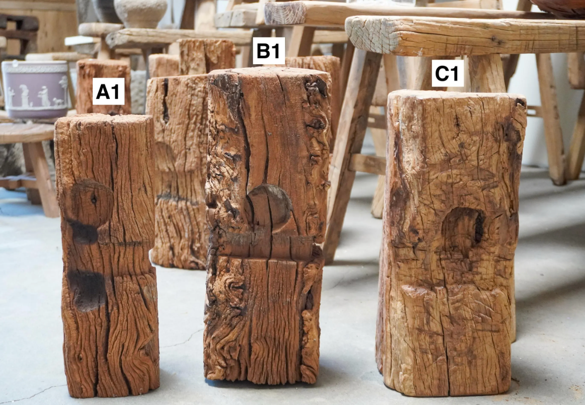 Antique Natural Tree Trunk Stool