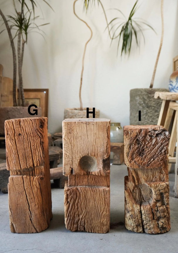 Antique Natural Tree Trunk Stool