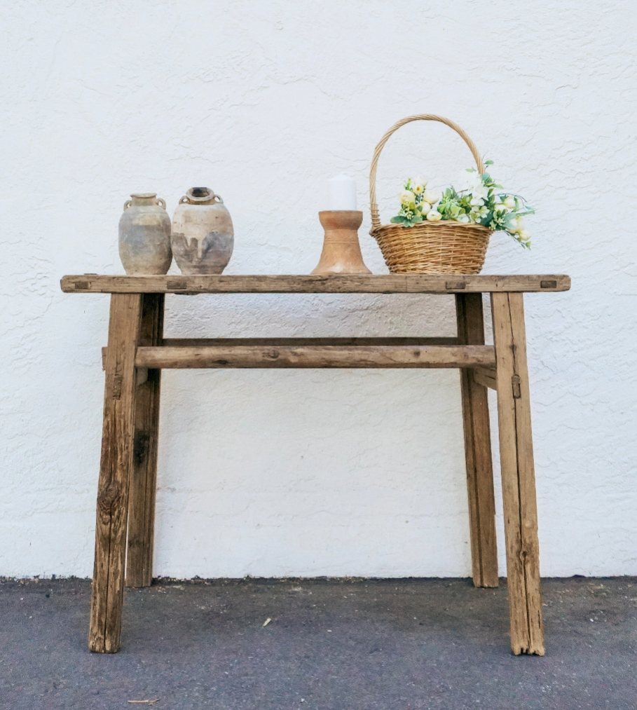 Vintage Rustic Console Table--Various Style