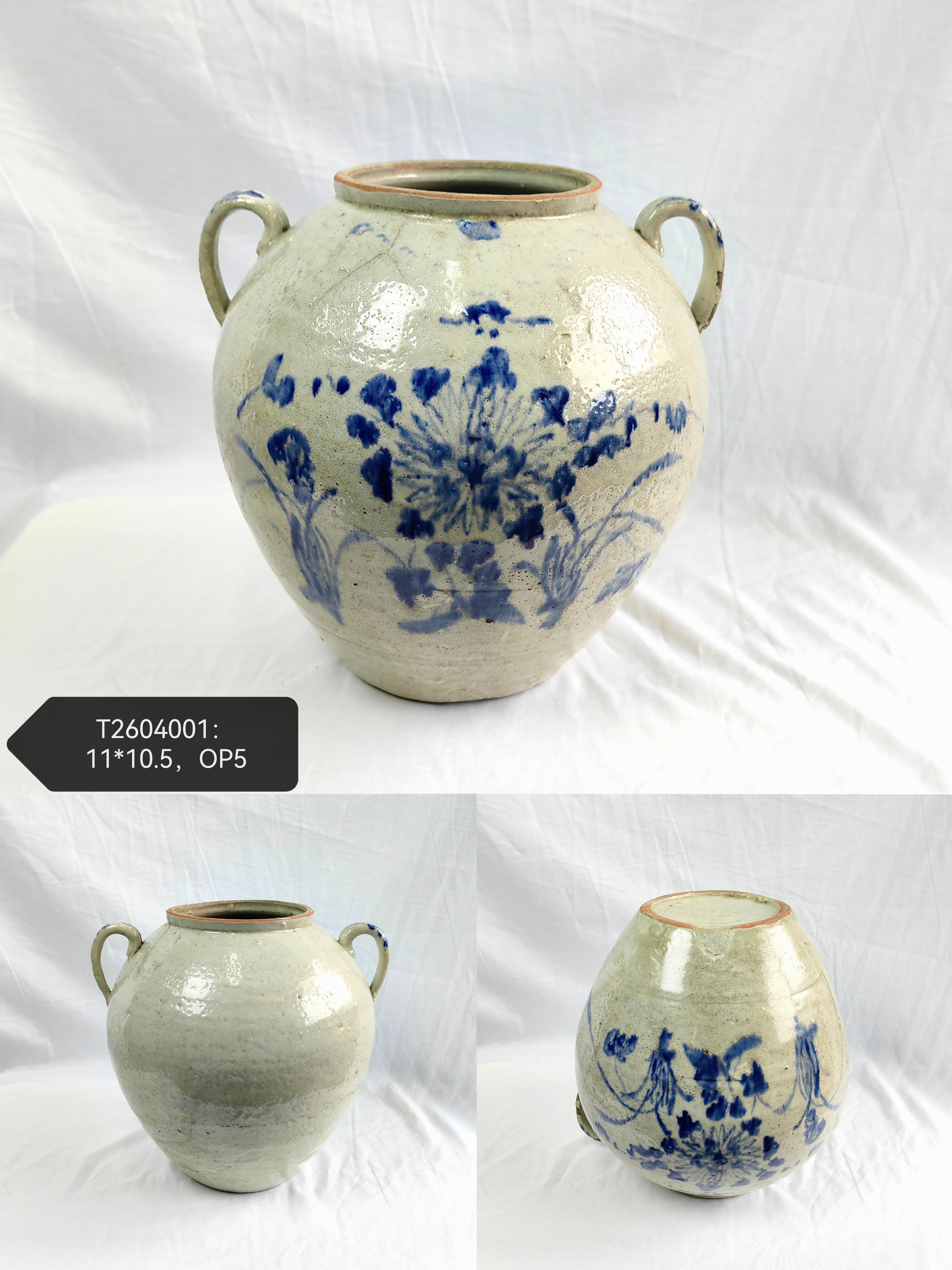 Vintage Blue and White Ceramic Pot--Different Options