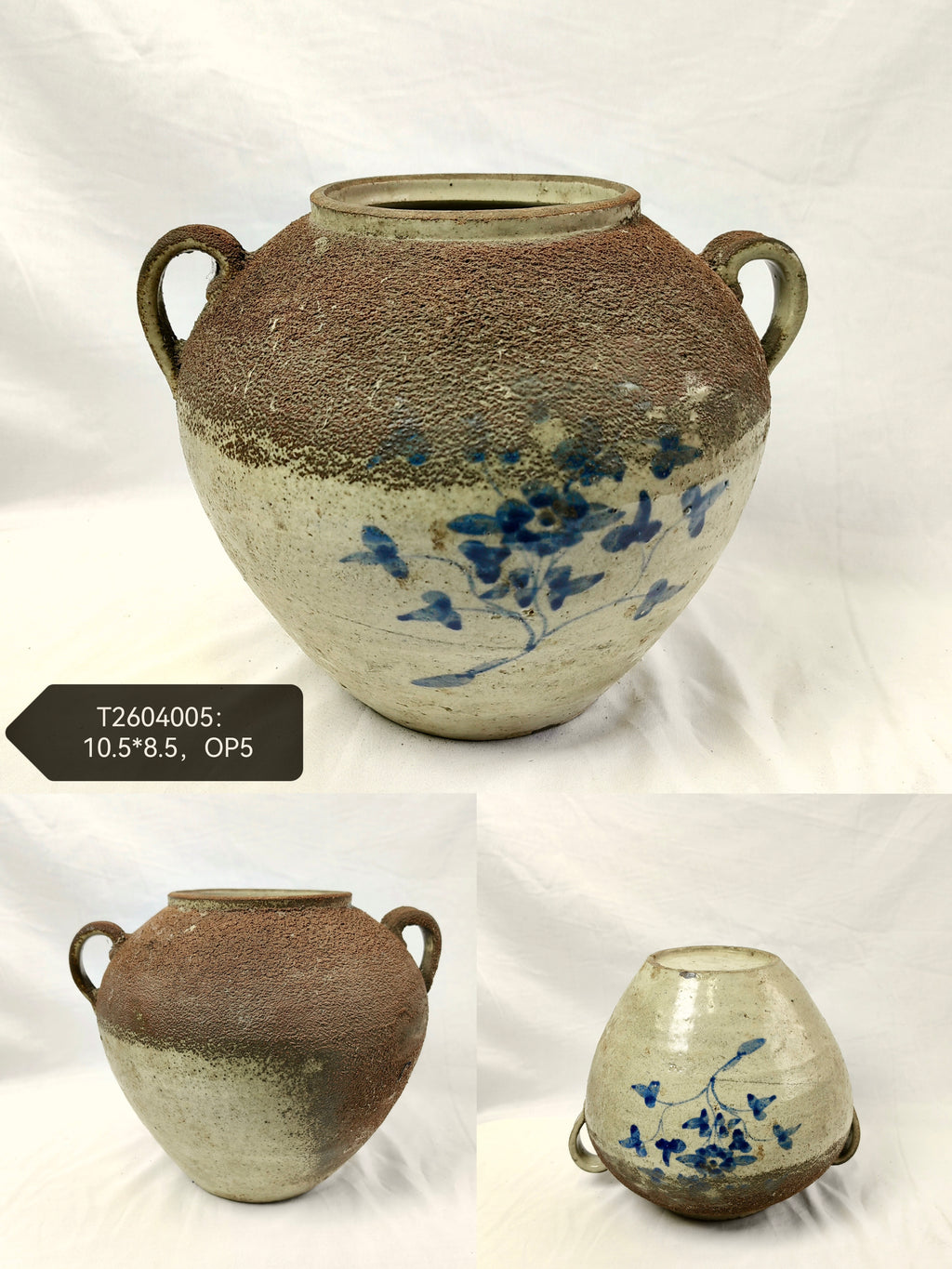 Vintage Blue and White Ceramic Pot--Different Options