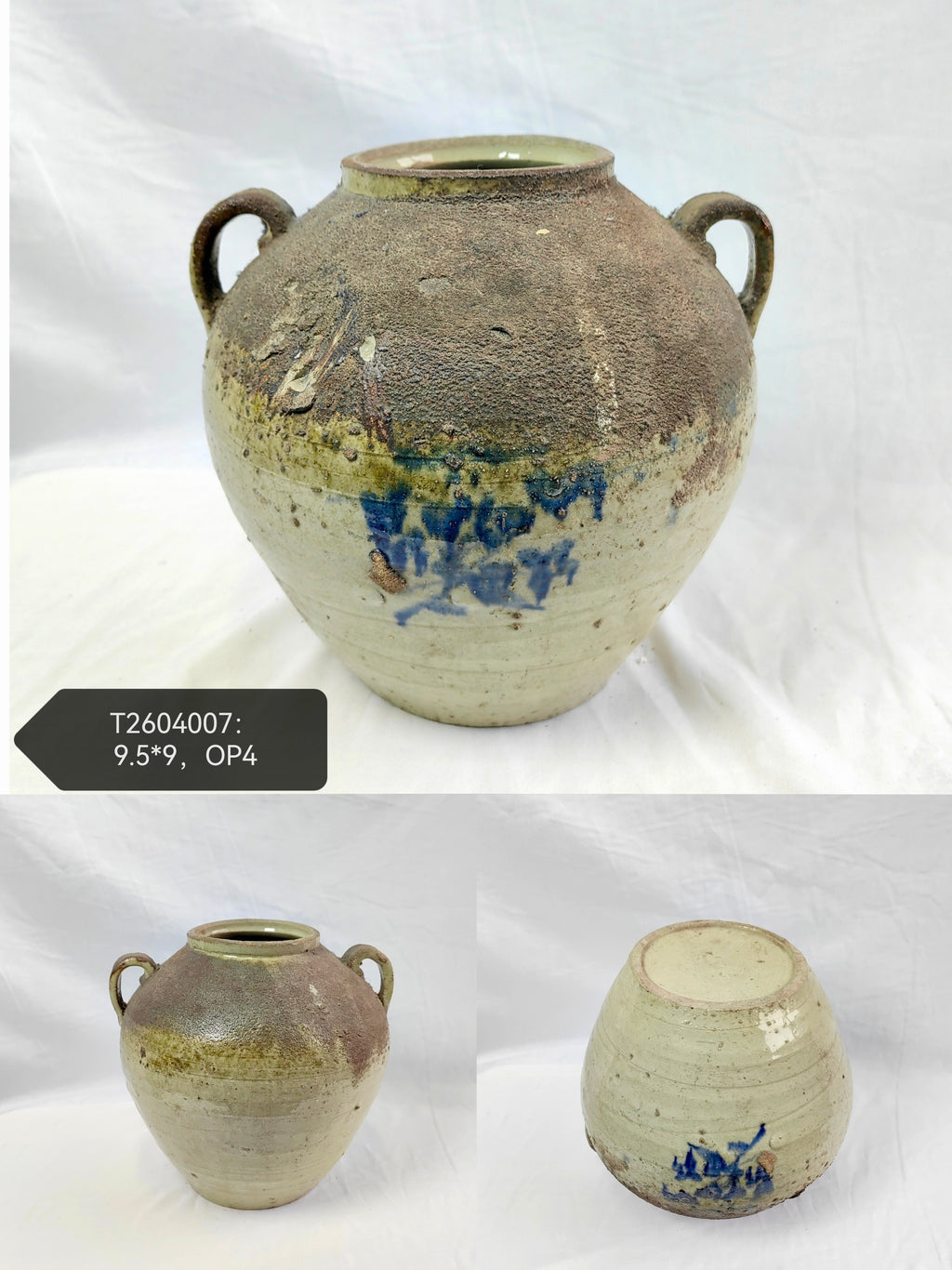 Vintage Blue and White Ceramic Pot--Different Options
