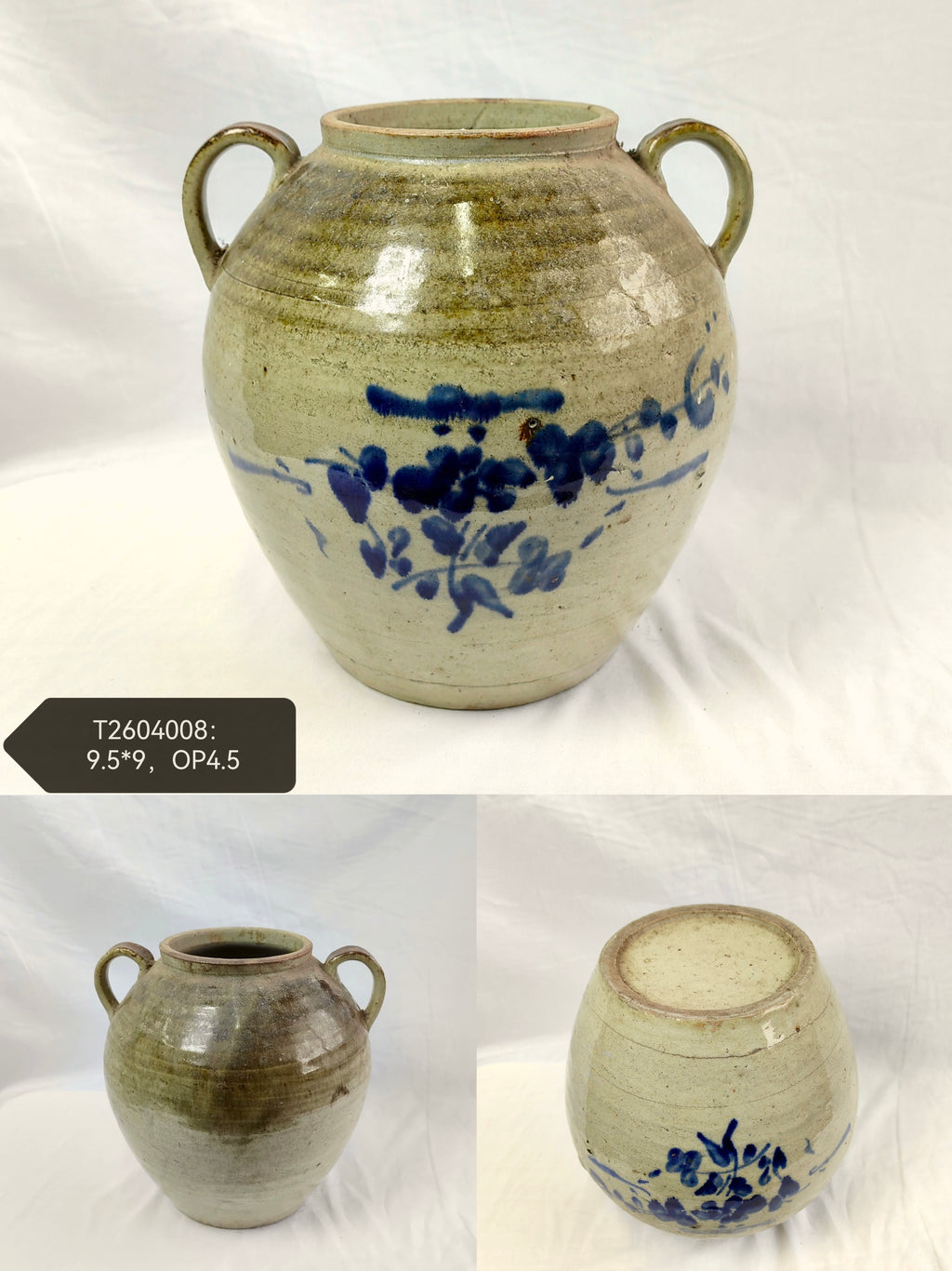 Vintage Blue and White Ceramic Pot--Different Options