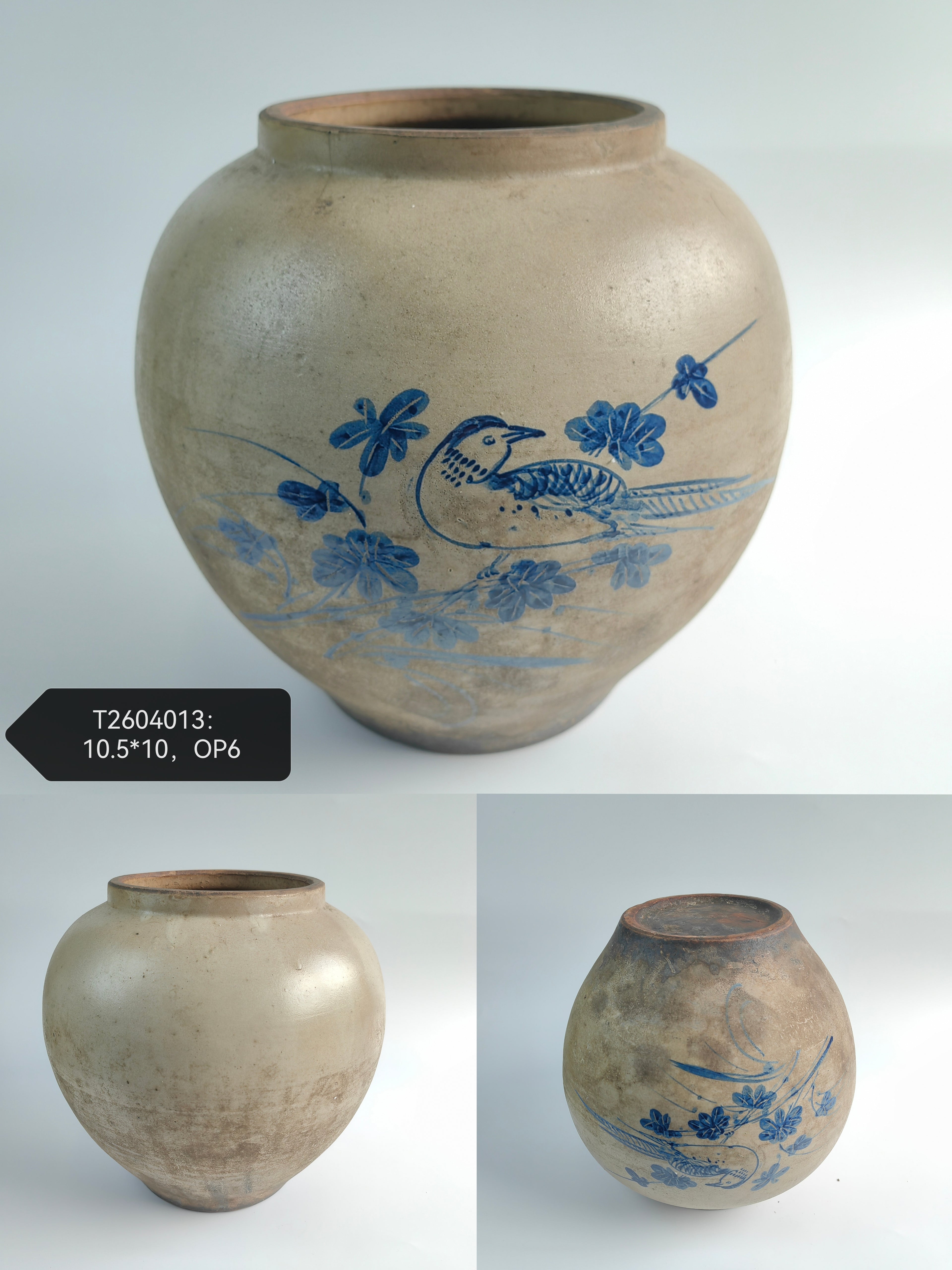 Vintage Blue and White Ceramic Pot--Different Options